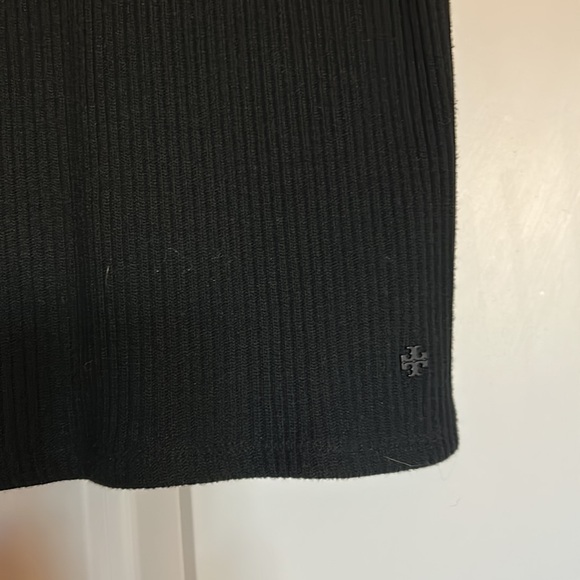 Tory, Burch, short sleeve, black and blue sweater with cut outs size large - Picture 5 of 10